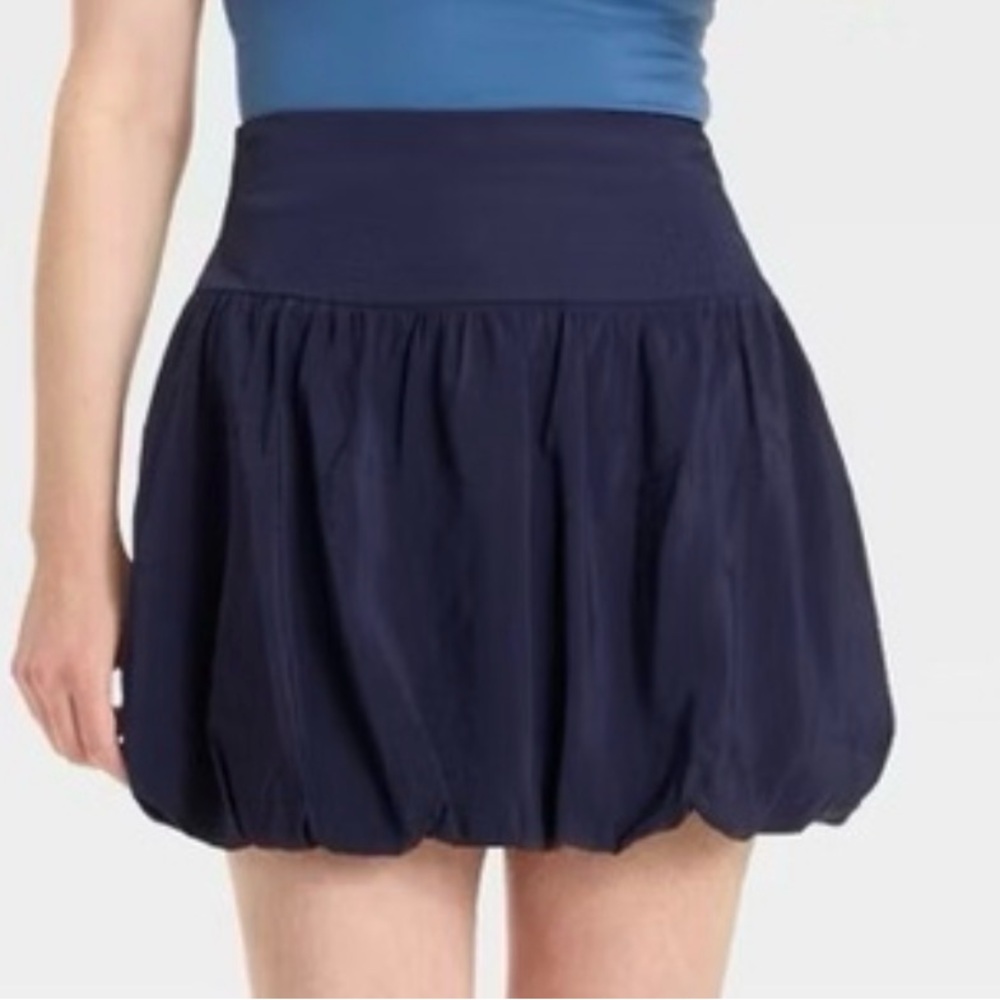 NWT - Sz6 - A New Day, Navy Blue Bubble Mini Skirt Lightweight Zipper Closure